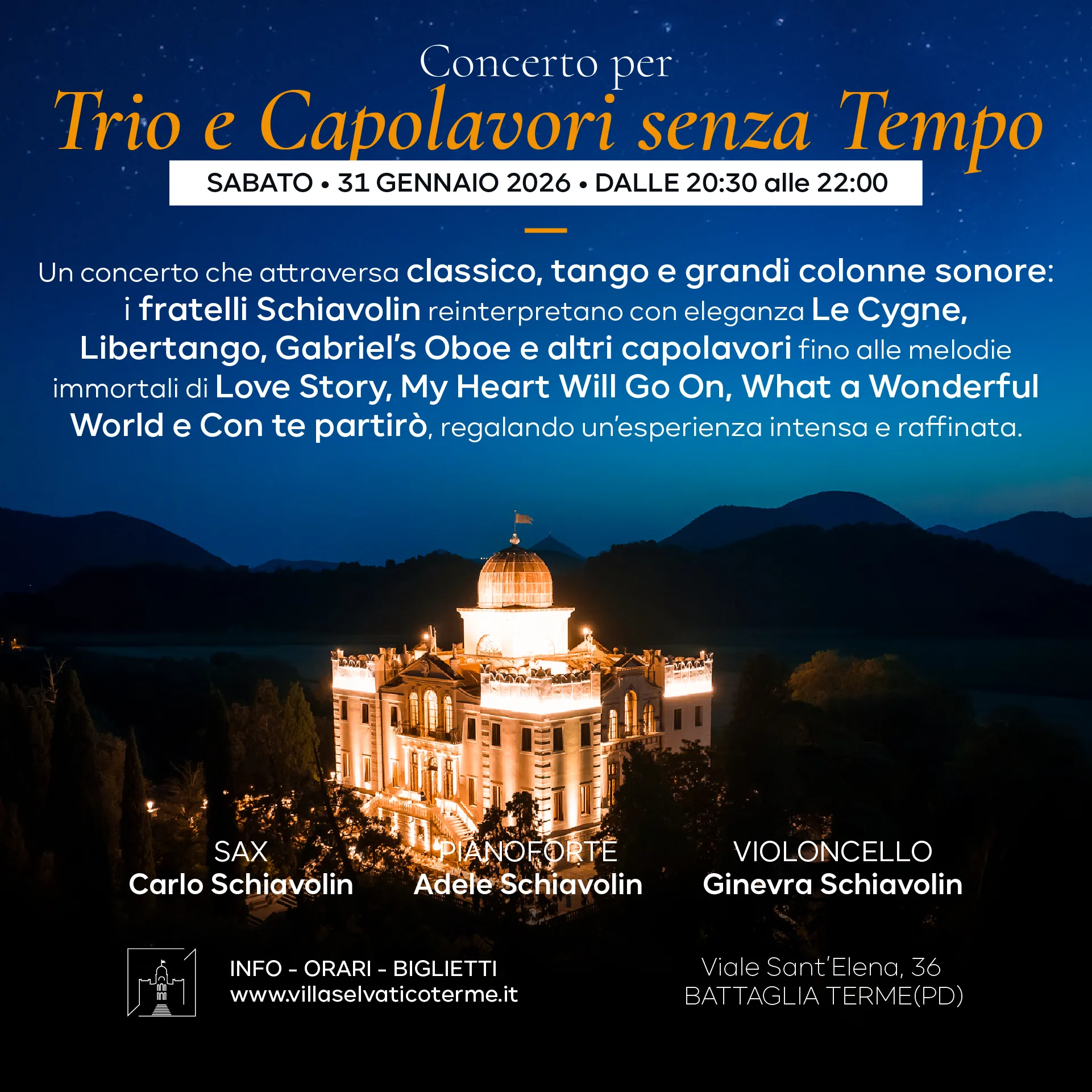 Concerto per Trio e Capolavori senza tempo - Fratelli Schiavolin